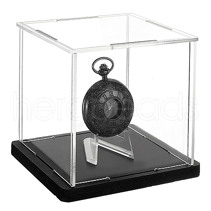   1Pc Transparent Acrylic MinifiguPcs Display Case ODIS-PH0001-79-1