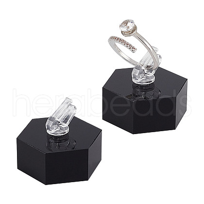Acrylic Finger Ring Display Holders RDIS-WH0020-02A-02-1