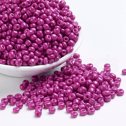 Baking Paint Glass Seed Beads SEED-US0003-4mm-K21-1