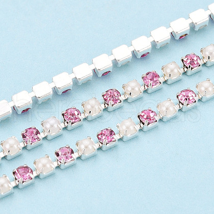 Iron Rhinestone Cup Chains CH-N005-02G-1
