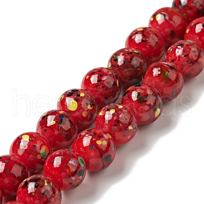 Handmade Lampwork Beads Strand LAMP-C008-02I-1