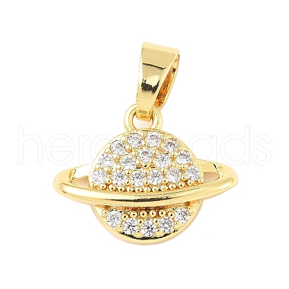 Brass Micro Pave Cubic Zirconia Pendants KK-D357-16B-G-1