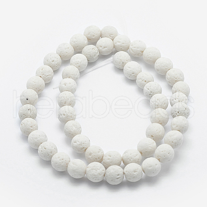 Natural Lava Rock Beads Strands X-G-F531-10mm-G17-1