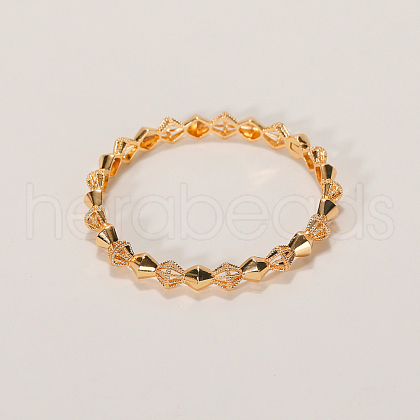 Geometric Design Brass Bnagles for Women RY5386-3-1