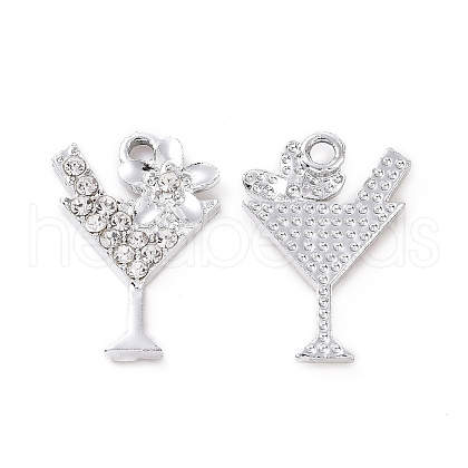 Alloy Crystal Rhinestone Pendants ALRI-H004-28P-1