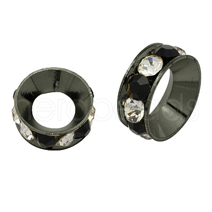 Brass Rhinestone Spacer Beads RB-A020-10mm-37B-1