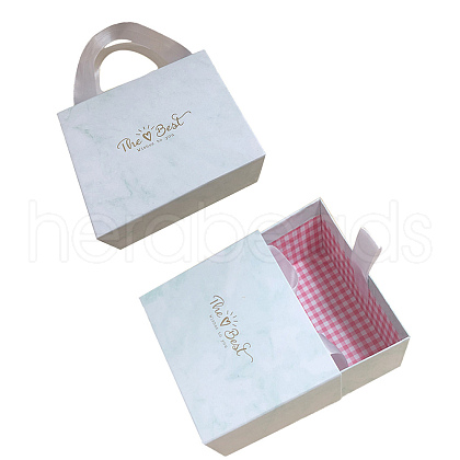 Rectangle with Marble Pattern Paper Drawer Boxes CARB-P002-03B-02-1