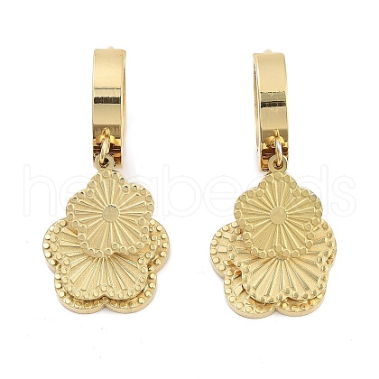 Real 18K Gold Plated 304 Stainless Steel Dangle Earrings EJEW-L283-054G-04-1