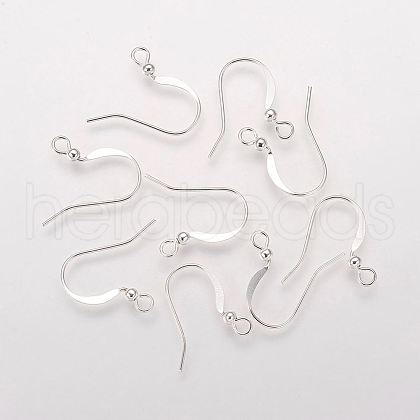 Brass French Earring Hooks X-KK-Q365-S-NF-1