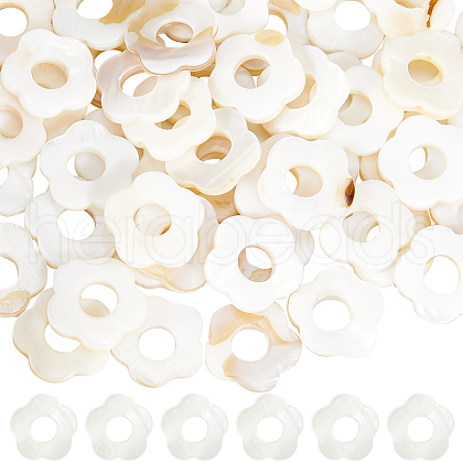 SUNNYCLUE 60Pcs Freshwater Shell Beads Frames Strands SHEL-SC0001-50-1
