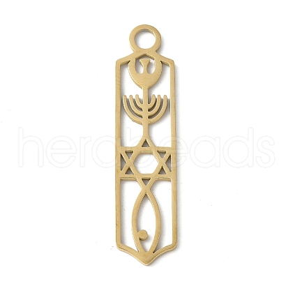 304 Stainless Steel Pendants STAS-E501-09G-1