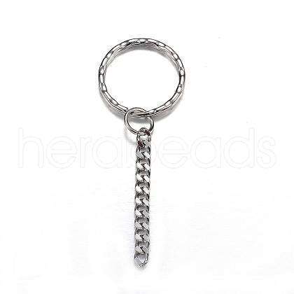 304 Stainless Steel Split Key Rings STAS-G085-13-1