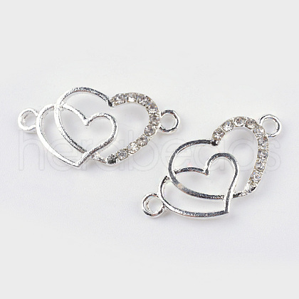 Alloy Rhinestone Links connectors X-ALRI-Q065-23S-1