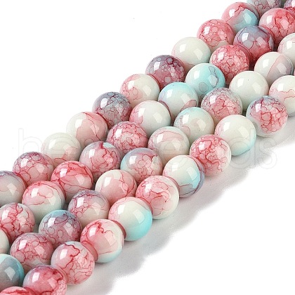 Baking Paint Glass Bead Strands X-GLAA-H031-01C-01-1