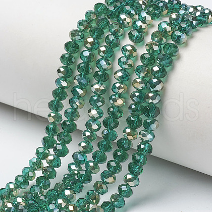 Electroplate Glass Beads Strands EGLA-A034-T1mm-K03-1