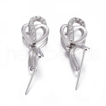 Anti-Tarnish Rhodium Plated 925 Sterling Silver Pendant Bails STER-L058-011P-1