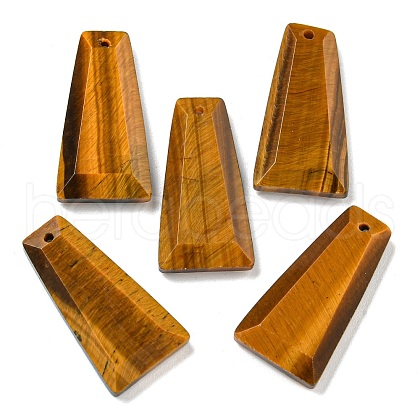 Natural Tiger Eye Pendants G-G123-02A-1