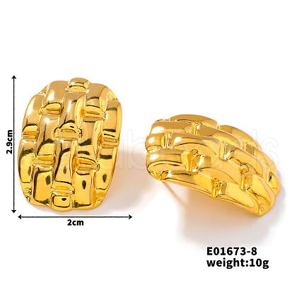 Fashionable Stainless Steel Stud Earrings ZI8311-2-1