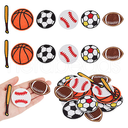 AHADERMAKER 6 Styles Embroidery Style Cloth Iron on/Sew on Patches PATC-GA0001-42-1