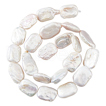 Hobbspring 1 Strand Natural Baroque Pearl Keshi Pearl Beads Strands PEAR-HS0001-02-1