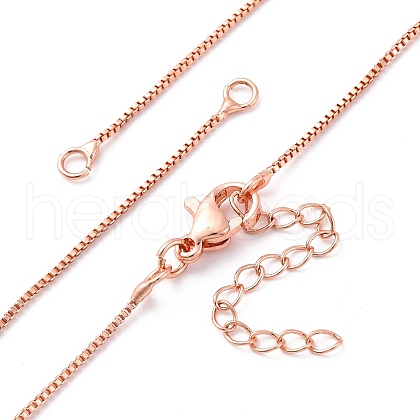 1MM Brass Box Chain Necklace Making NJEW-D302-79RG-1