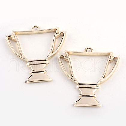 Rack Plating Alloy Open Back Bezel Pendants PALLOY-S047-08E-FF-1