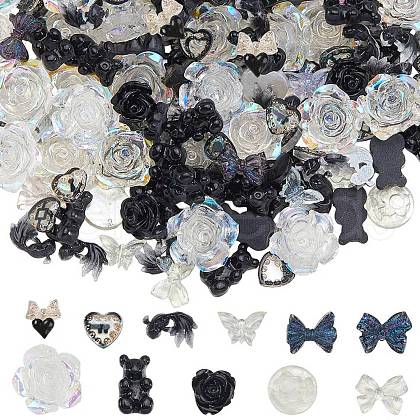 SOFPLATE 11 Styles Transparent & Opaque Resin Cabochons RESI-SP0001-06-1
