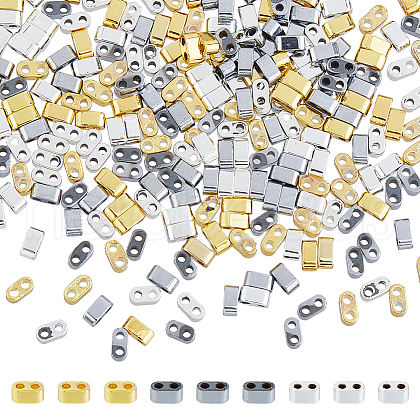 DICOSMETIC 300Pcs 3 Colors Electroplated Non-magnetic Synthetic Hematite Bead G-DC0001-44-1