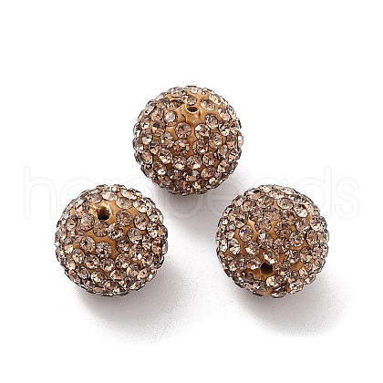 Grade A Rhinestone Pave Disco Ball Beads RB-Q105-14-1