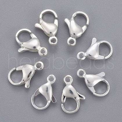 304 Stainless Steel Lobster Claw Clasps X-STAS-E464-21E-S-1