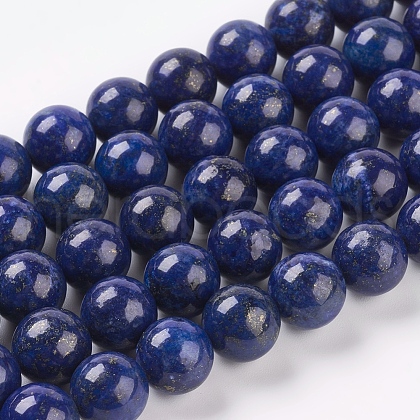 Natural Lapis Lazuli Beads Strands G-G087-10mm-1