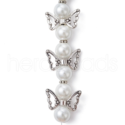 Angel Fairy Shape Glass Pearl Beads Strands AJEW-JB01180-03-1