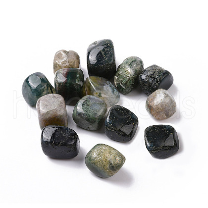 Natural Moss Agate Beads G-G979-A24-1