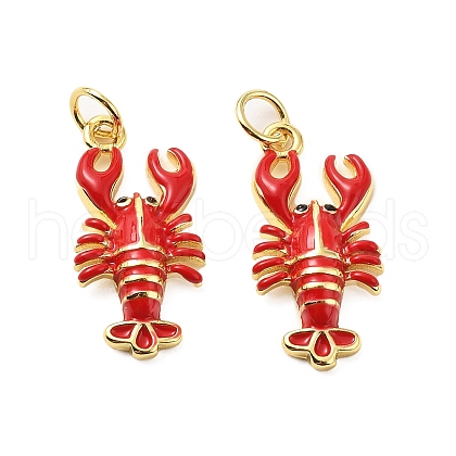 Brass Enamel Pendants KK-L237-027G-02-1