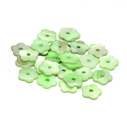 Dyed Natural Freshwater Shell Flower Beads SHEL-M001-05A-1