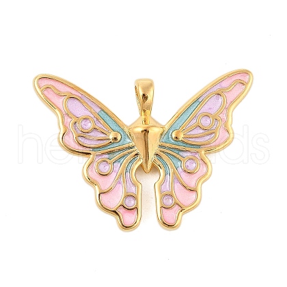 304 Stainless Steel Enamel Pendants STAS-E547-03G-1