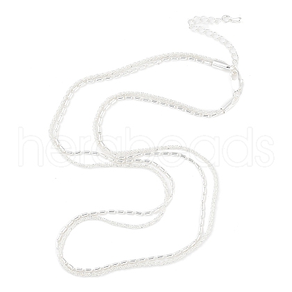 Brass Multi-strand Necklaces for Women NJEW-Q344-03S-1