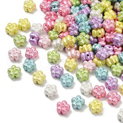 Opaque Acrylic Imitation Pearl Beads OACR-B031-57-1