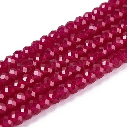 Lab Grown Red Corundum Beads Strands G-G106-A45-06-1