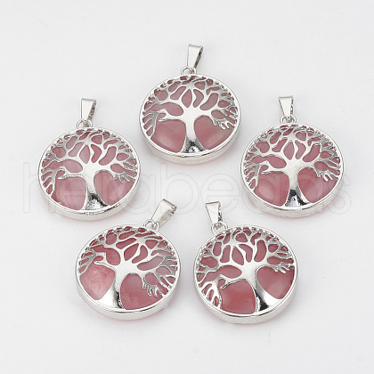 Watermelon Stone Glass Pendants G-S292-10K-P-1