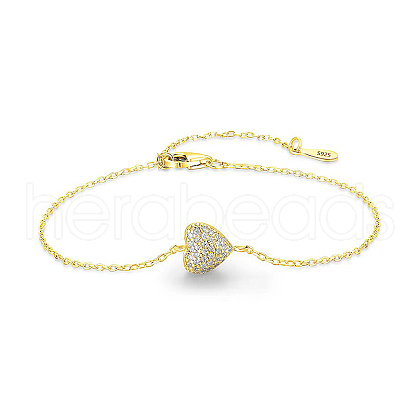 925 Sterling Silver Clear Cubic Zirconia Link Bracelets AV6234-1-1