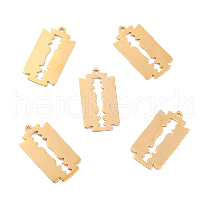 Ion Plating(IP) 201 Stainless Steel Pendants STAS-K003-09G-1