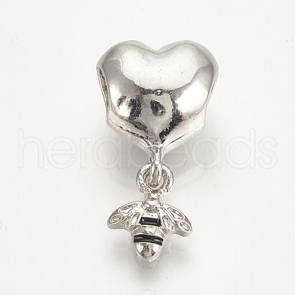 Alloy Enamel European Dangle Charms MPDL-Q208-082P-1