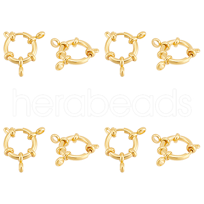 Unicraftale 8Pcs Ion Plating(IP) 304 Stainless Steel Spring Ring Clasps STAS-UN0057-88-1