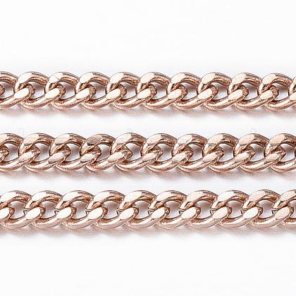 Ion Plating(IP) 304 Stainless Steel Curb Chains CHS-H009-29RG-1