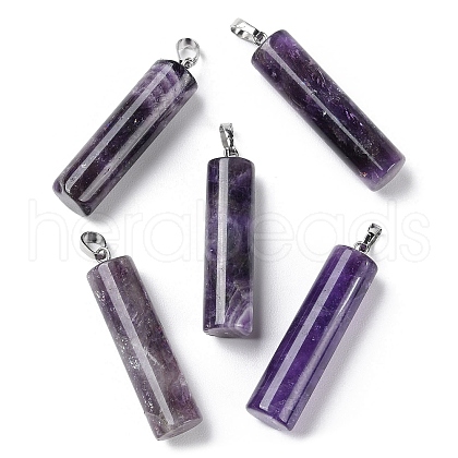 Natural Amethyst Pendants G-E603-02P-01-1