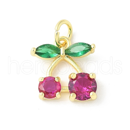 Brass Micro Pave Cubic Zirconia Pendants KK-Z101-06G-03-1