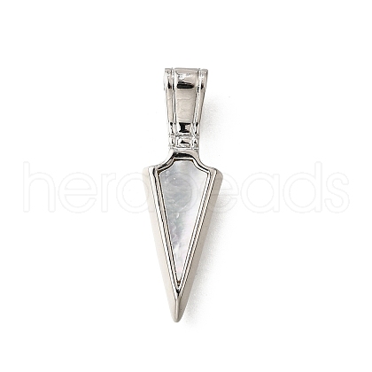Brass Shell Pendants KK-D328-25P-1