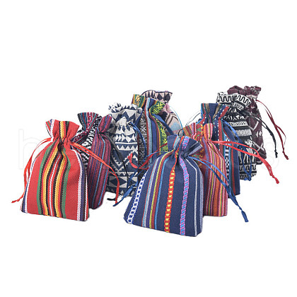 Linenette Drawstring Bags CON-PW0001-088-1