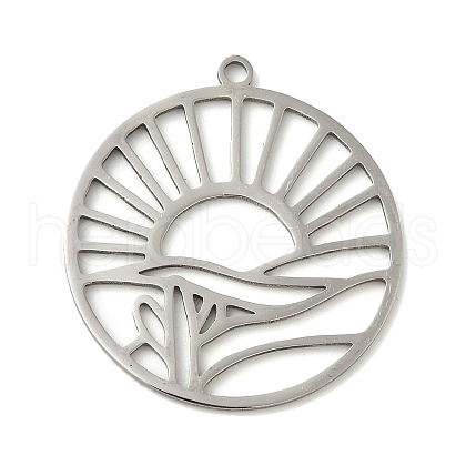 Non-Tarnish 201 Stainless Steel Pendants STAS-B049-17P-1
